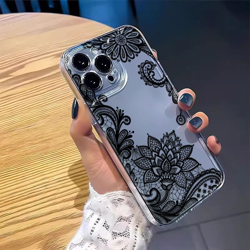 Trendy Zwart Kant Bloempatroon - Xiaomi Poco X6 recensie en prijs